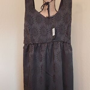 DISTURBIA SEMINE CELESTIAL PRINT CAMI MIDI DRESS UK20 US16 BLACK